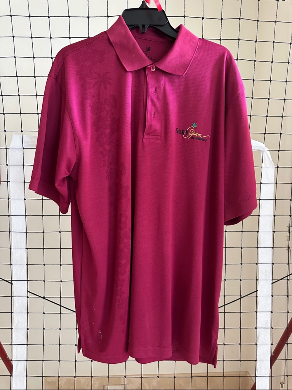 Sony Open in Hawaii Men’s Polo Shirt - Deep Magenta